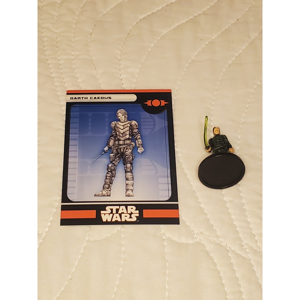 Star Wars Miniatures Darth Caedus Legacy of the Force 4/60 WOTC with Card